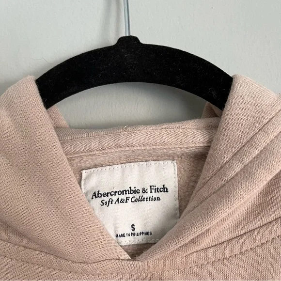 Abercrombie & Fitch Soft A&F Collection Tan Hoodie Size Small Camel Pullover - Picture 4 of 10